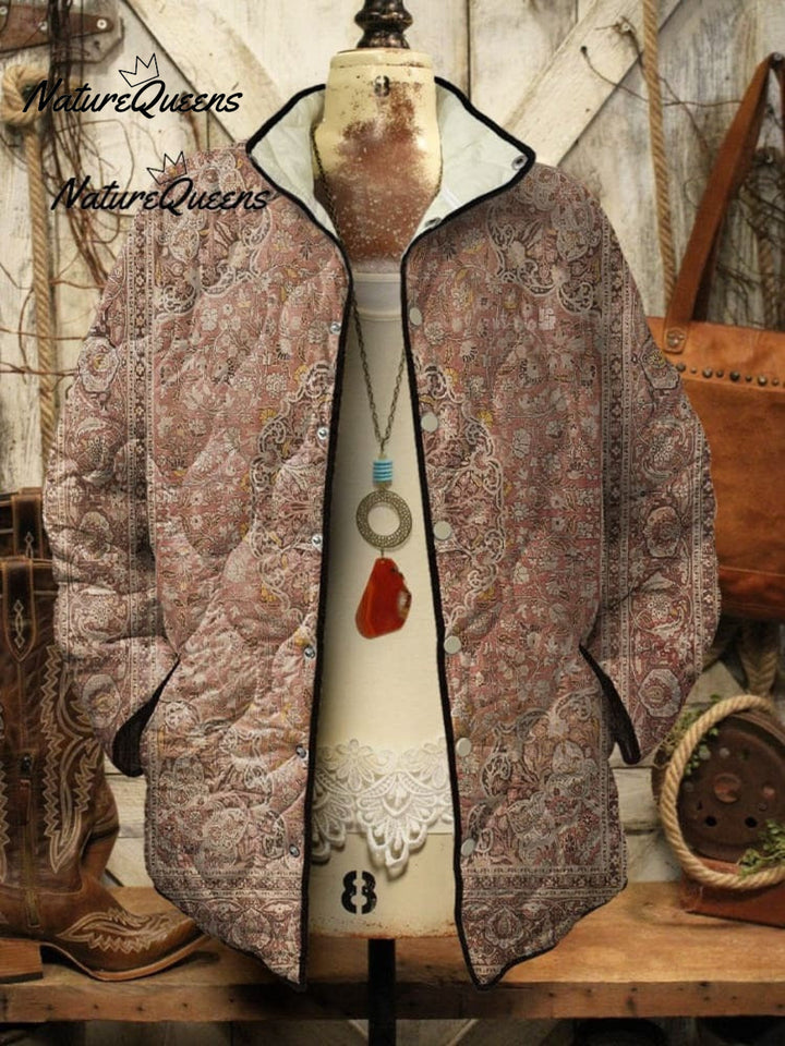 Women's Vintage Art Print Casual Long Sleeve Comfortable Cotton Shirt
