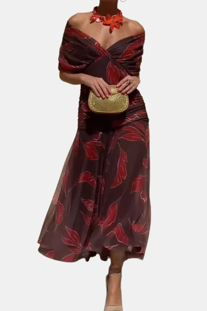 Poppy | leaf print dress