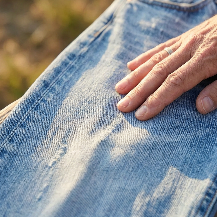 Effortless Blue Distressed Mom Jeans for Women with High Waist Frayed Hem Relaxed Style