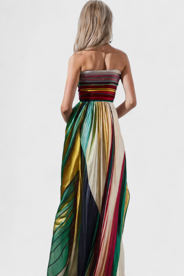 Leticia Long Dress with Soft Flow and Natural Style