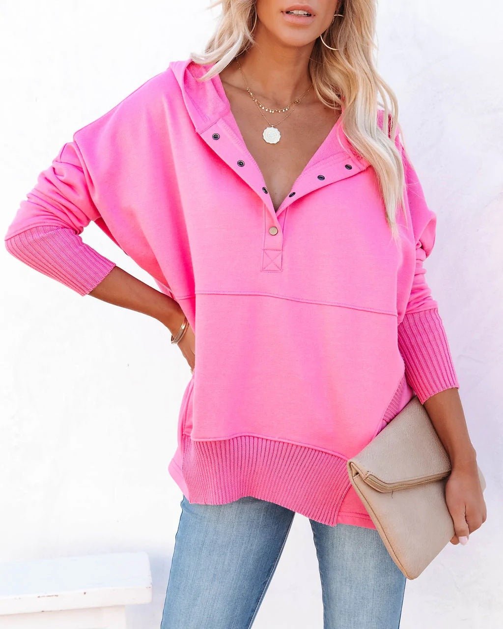 Effortless Hoodies for Women with Relaxed Tunic Length Drawstring Pullover Sweatshirt Style